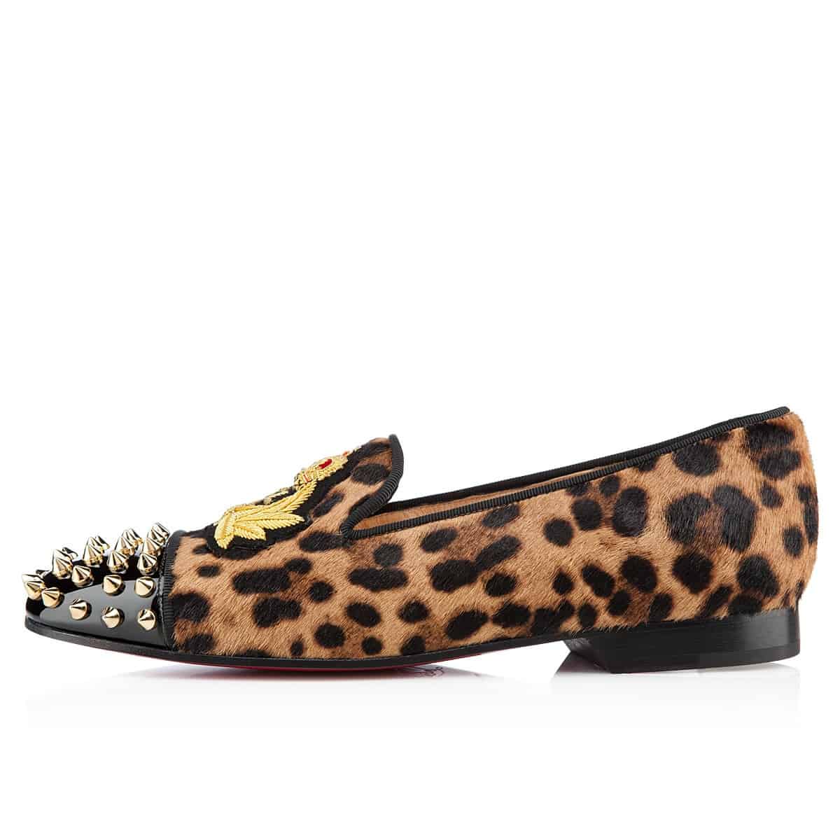 Christian Louboutin Loafers - Leopard-Gold