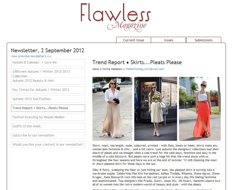 article by Dana Cristina Malaescu, fashion journalist for Flawless-Magazine