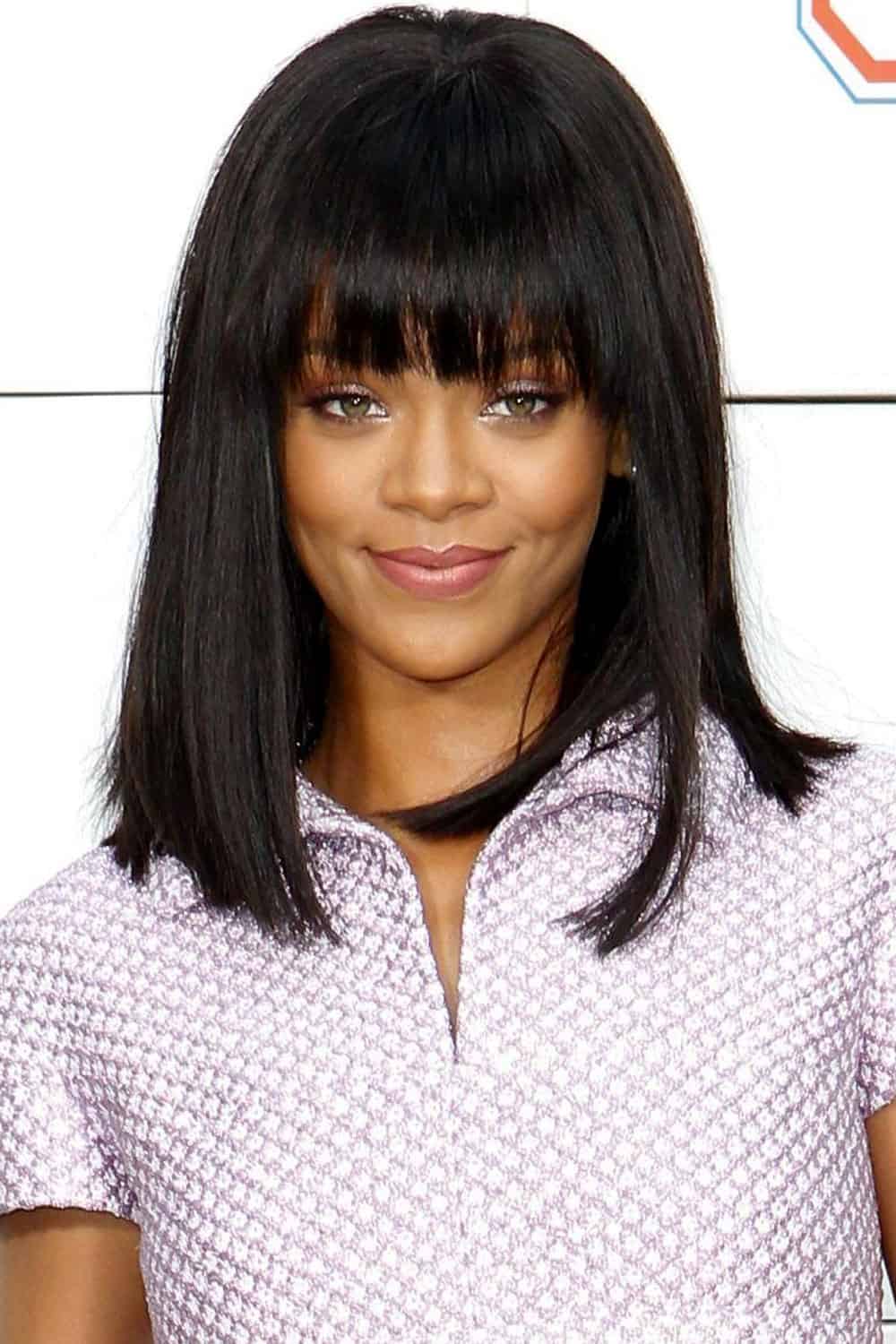 Medium hairstyles with bangs rihanna The Fashion Tag Blog Medium hairstyles with bangs rihanna The Fashion Tag Blog