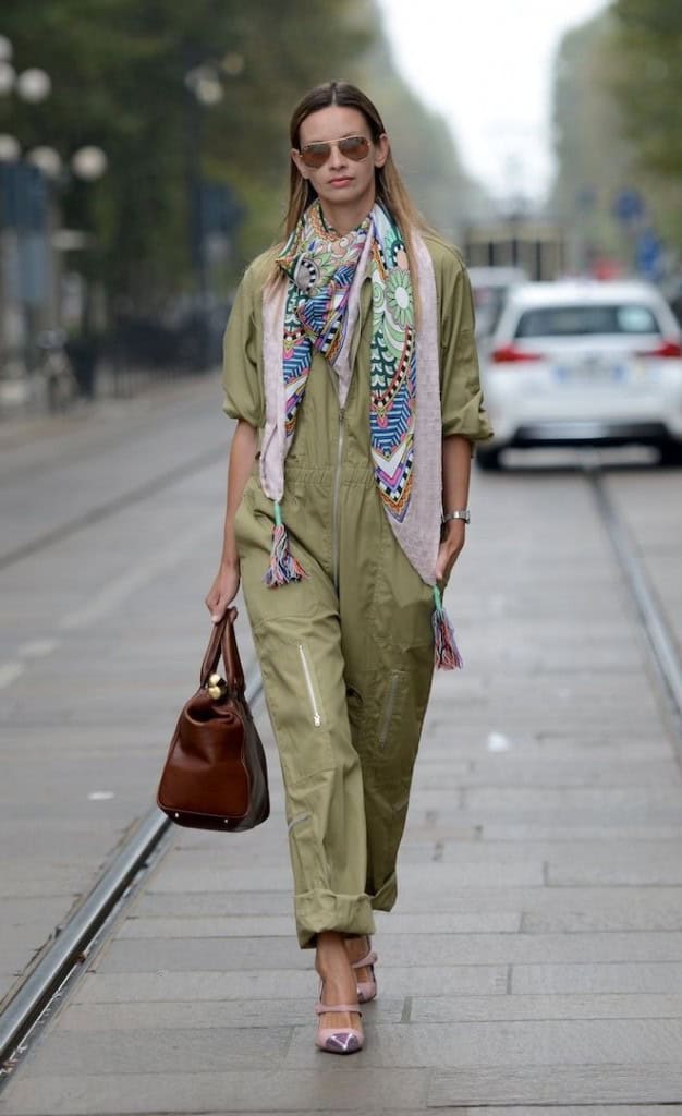 Utility Jumpsuit - Leaves