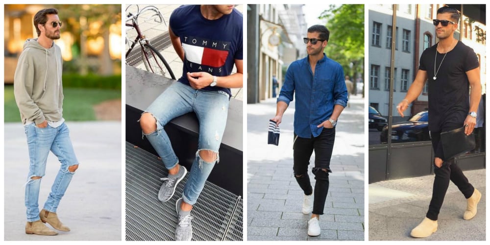 ripped jeans look men