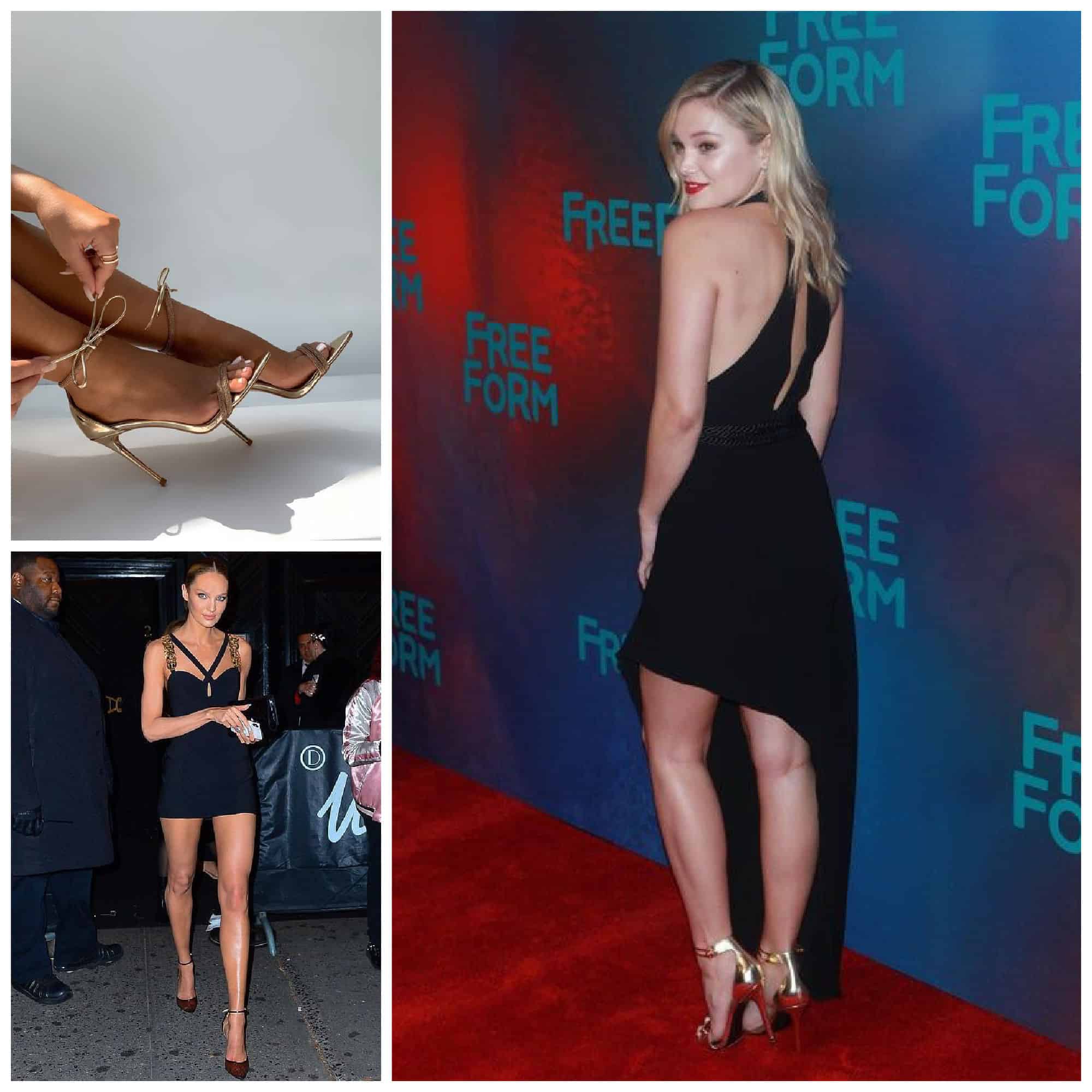 What colored heels would look good with a black dress for an evening date?  - Quora