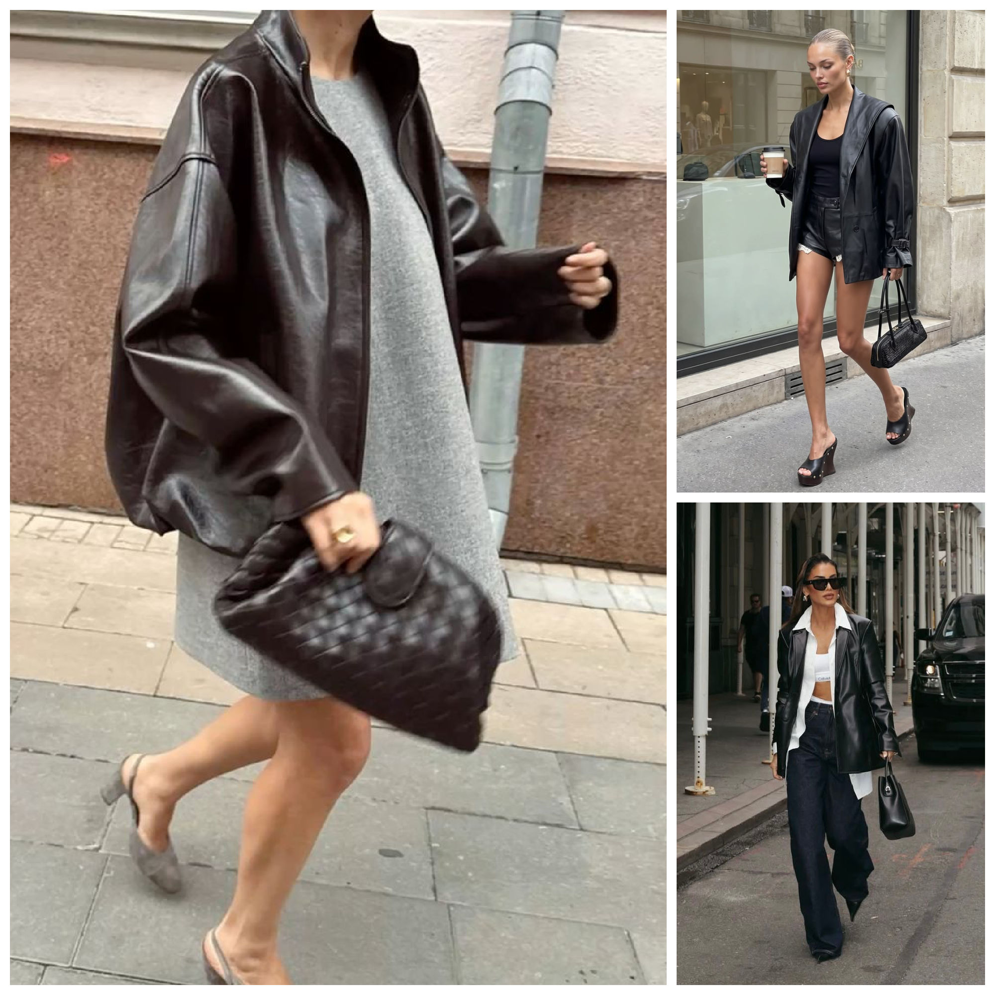 black leather jacket for women