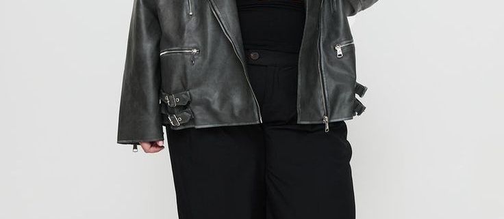 plus size leather jacket